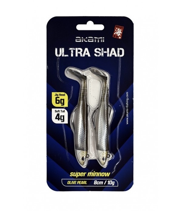 AKAMI SEABASS ULTRA SHAD 8CM 10GR OLIVE PEARL