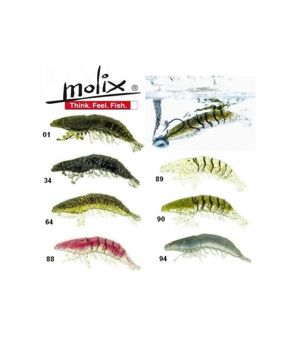 MOLIX CRAW SCENTED SOFT BAIT LURE SHRIMP 5CM
