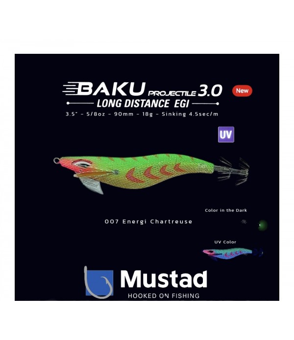 VABA MUSTAD BAKU DART N FALL EGI ENERGI CHARTREUSE 3.0