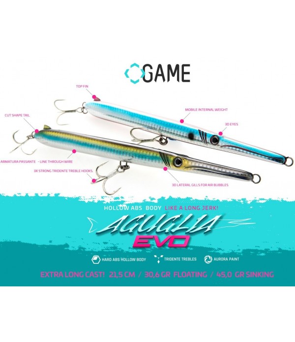 Iglica Game EVO Extreme 21,5cm 45gr Sinking
